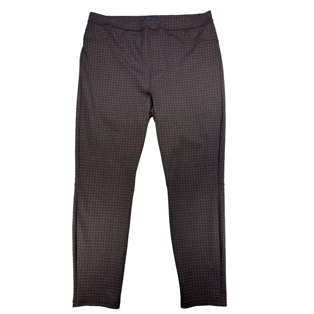 Sanctuary Women's XXL Wine Black Plaid Ankle Pants Preppy Academia Schoolgirl